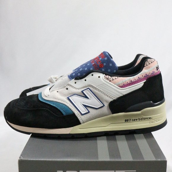 New Balance Other - NEW BALANCE 997 Black Beige 'Patchwork' Sneakers Sz 10 Men New In Box